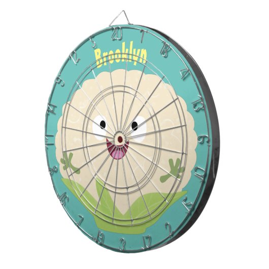 Niedlicher Gemüsegarten-Cartoon Dartscheibe (Vorderseite rechts)