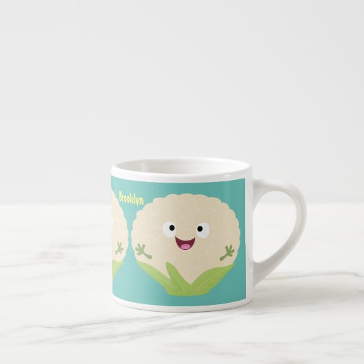 Niedlicher Gemüsegarten-Cartoon Espressotasse (Rechts)