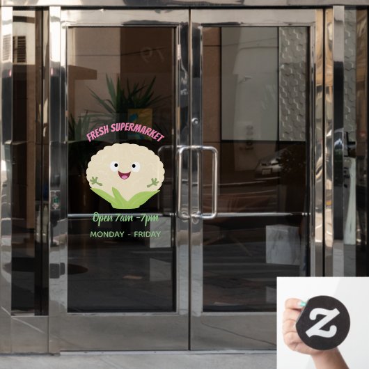 Niedlicher Gemüsegarten-Cartoon Fensteraufkleber (Büro Tür)