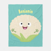 Niedlicher Gemüsegarten-Cartoon Fleecedecke (Vorderseite)