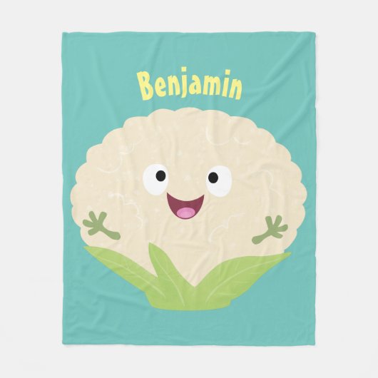 Niedlicher Gemüsegarten-Cartoon Fleecedecke (Vorderseite)