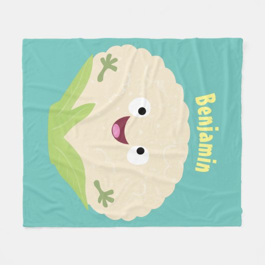 Niedlicher Gemüsegarten-Cartoon Fleecedecke (Vorderseite (Horizontal))