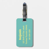 Niedlicher Gemüsegarten-Cartoon Gepäckanhänger (Rückseite vertikal)