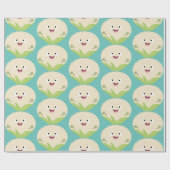 Niedlicher Gemüsegarten-Cartoon Geschenkpapier (Flach)