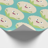 Niedlicher Gemüsegarten-Cartoon Geschenkpapier (Ecke)