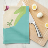 Niedlicher Gemüsegarten-Cartoon Geschirrtuch (Viertel Falte)