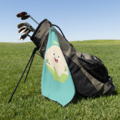 Niedlicher Gemüsegarten-Cartoon Golfhandtuch (Gras)