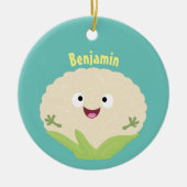 Niedlicher Gemüsegarten-Cartoon Keramik Ornament (Vorne)