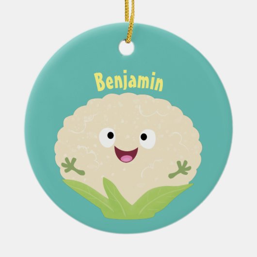 Niedlicher Gemüsegarten-Cartoon Keramik Ornament (Vorne)