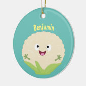 Niedlicher Gemüsegarten-Cartoon Keramik Ornament (Links)