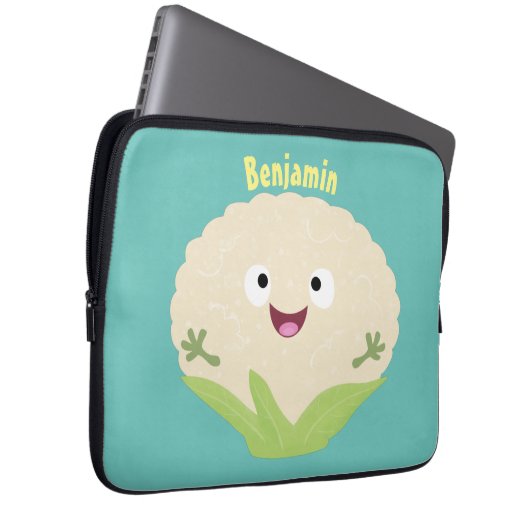 Niedlicher Gemüsegarten-Cartoon Laptopschutzhülle (Vorne Rechts)