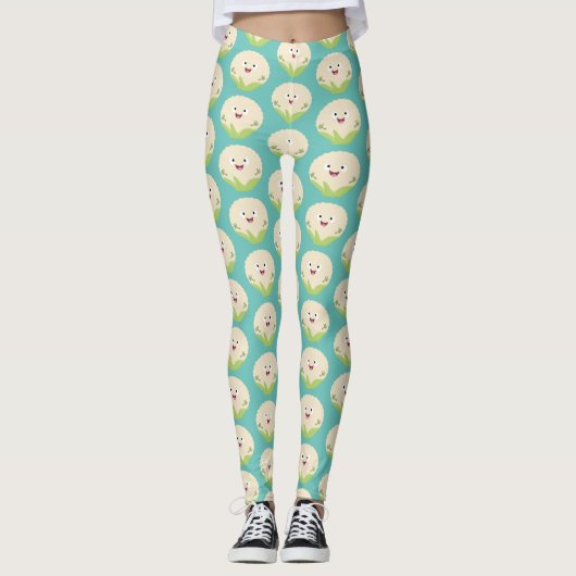 Niedlicher Gemüsegarten-Cartoon Leggings (Vorderseite)