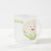 Niedlicher Gemüsegarten-Cartoon Mattglastasse (VorderseiteRechts)