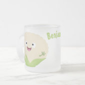 Niedlicher Gemüsegarten-Cartoon Mattglastasse (Vorderseite Links)