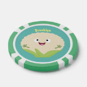 Niedlicher Gemüsegarten-Cartoon Pokerchips (Einzeln)
