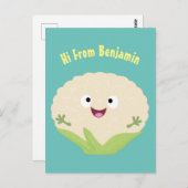 Niedlicher Gemüsegarten-Cartoon Postkarte (Vorne/Hinten)