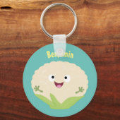 Niedlicher Gemüsegarten-Cartoon Schlüsselanhänger (Vorderseite)