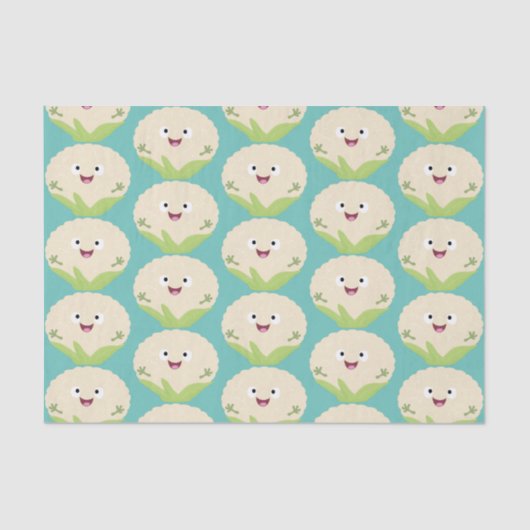 Niedlicher Gemüsegarten-Cartoon Seidenpapier (Vorderseite)