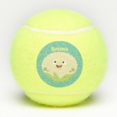 Niedlicher Gemüsegarten-Cartoon Tennisbälle (Rückseite)