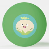 Niedlicher Gemüsegarten-Cartoon Tischtennisball (Rückseite)