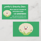 Niedlicher Gemüsegarten-Cartoon Visitenkarte (Vorne/Hinten)