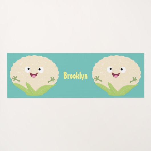 Niedlicher Gemüsegarten-Cartoon Yogamatte (Rückseite (Horizontal))