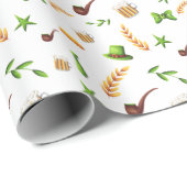 Niedlicher Gemusterter Vatertag Geschenkpapier (Rolleneckpunkt)