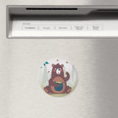 Niedlicher, gemütlicher Bär Magnet (In Situ (Geschirrspüler))
