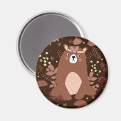 Niedlicher, gemütlicher Bär Magnet (Vorderseite/Rückseite)