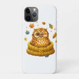 Niedlicher gemütlicher Herbstkauz Gelber Pullover Case-Mate iPhone Hülle