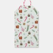 Niedlicher, gemütlicher Winter Whimsical Frohe Wei Geschenkanhänger (Rückseite)