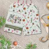 Niedlicher, gemütlicher Winter Whimsical Frohe Wei Geschenkanhänger