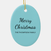 Niedlicher Gentoo Pinguin mit einer Weihnachtsmann Keramik Ornament (Hinten)