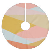 Niedlicher geometrischer Farbblock in modernen Bau Polyester Weihnachtsbaumdecke (Vorderseite)