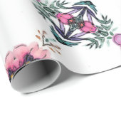 Niedlicher geometrischer Garten Geschenkpapier (Rolleneckpunkt)