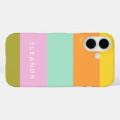 Niedlicher geometrischer Pastellfarbblock Personal Case-Mate iPhone Hülle (Rückseite (Horizontal))
