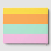 Niedlicher geometrischer Pastellfarbblock Personal Gästebuch (Rückseite)