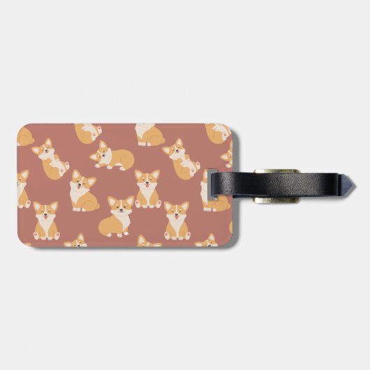 Niedlicher Gepäckanhänger von Corgi für Hundefreun (Rückseite horizontal)