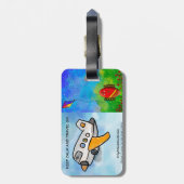 Niedlicher Gepäckträger Gepäckanhänger (Rückseite vertikal)