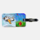 Niedlicher Gepäckträger Gepäckanhänger (Rückseite horizontal)