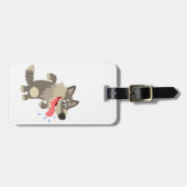 Niedlicher Gepäckträger-Tag für Cartoon Wolf Gepäckanhänger (Vorderseite horizontal)