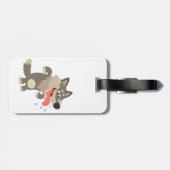 Niedlicher Gepäckträger-Tag für Cartoon Wolf Gepäckanhänger (Rückseite horizontal)