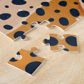 Niedlicher Geparden Pink Gold Pop Kunst, Dichtung Puzzle (Seite)