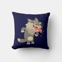 Niedlicher gepflegter Cartoon Wolf Pillow Kissen