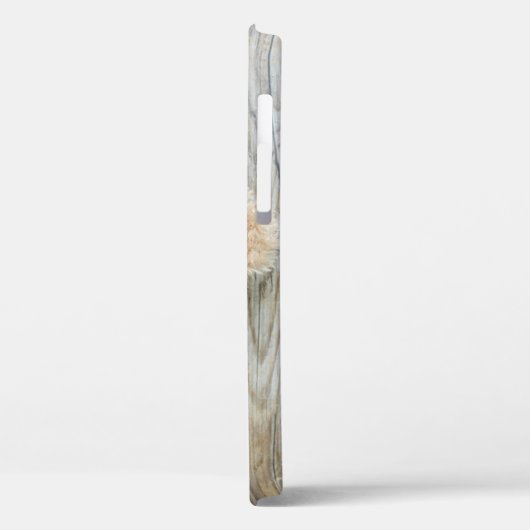 Niedlicher gepolsterter Bär Rustikale Holzwand Case-Mate iPhone Hülle (Rückseite / Links)