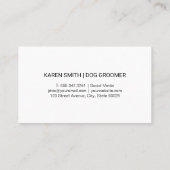 Niedlicher Gepunkteter Doggie | Grooming Tools Visitenkarte (Rückseite)