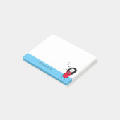 Niedlicher Gesang-Mädchen-Musik-Illustrations-Name Post-it Klebezettel (angewinkelt)