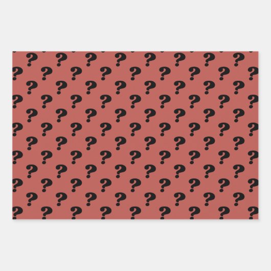 Niedlicher Geschenkkarton (Fragezeichen), rot/schw Geschenkpapier Set (Vorderseite 3)