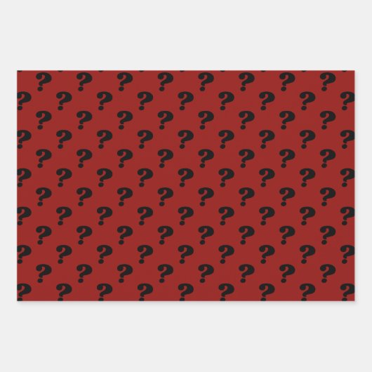 Niedlicher Geschenkkarton (Fragezeichen), rot/schw Geschenkpapier Set (Vorderseite 2)