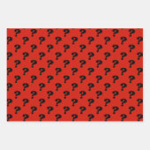 Niedlicher Geschenkkarton (Fragezeichen), rot/schw Geschenkpapier Set (Vorderseite)